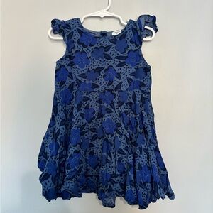 Polarn O. Pyret Blue Patterned Dress
